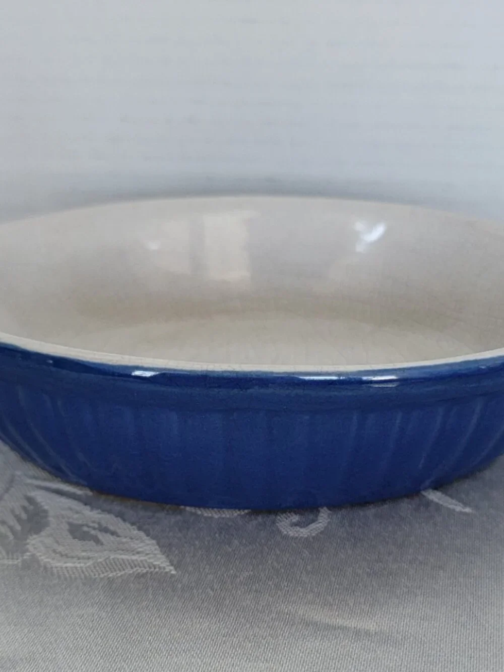 Au Gratin Dish, Small Casserole Dish, Baking Dish, WCL Blue & White